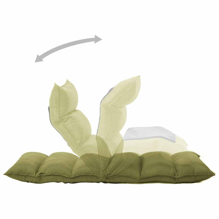 Scaun de podea pliabil, verde, material textil WALTI