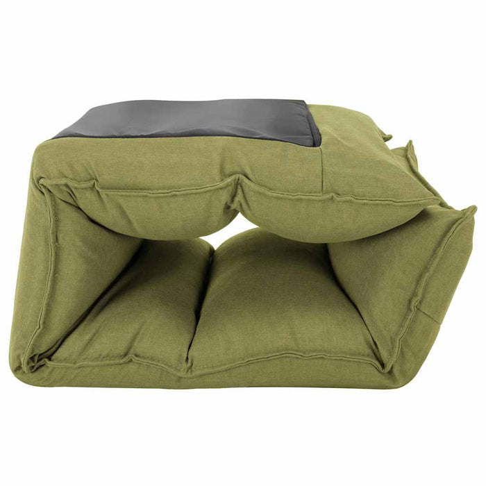 Scaun de podea pliabil, verde, material textil WALTI