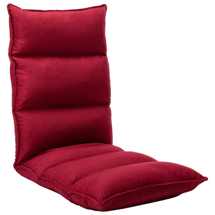 Scaun de podea pliabil, roșu vin, material textil - WALTI WALTI