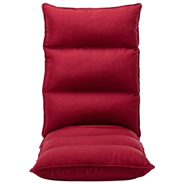 Scaun de podea pliabil, roșu vin, material textil - WALTI WALTI