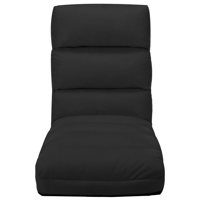Scaun de podea pliabil, negru, piele ecologică - WALTI WALTI