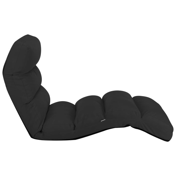 Scaun de podea pliabil, negru, piele ecologică - WALTI WALTI