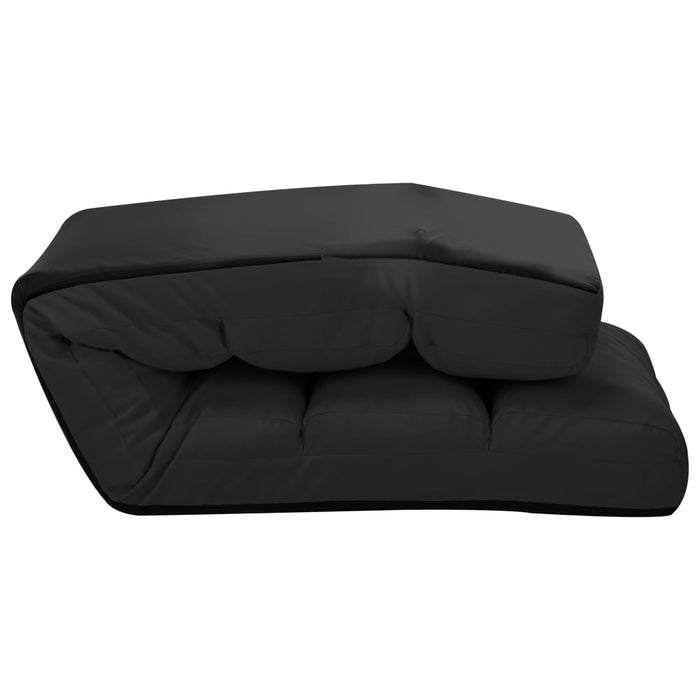 Scaun de podea pliabil, negru, piele ecologică - WALTI WALTI