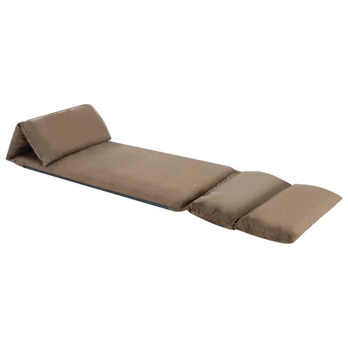 Scaun de podea pliabil, gri taupe, microfibră - WALTI WALTI
