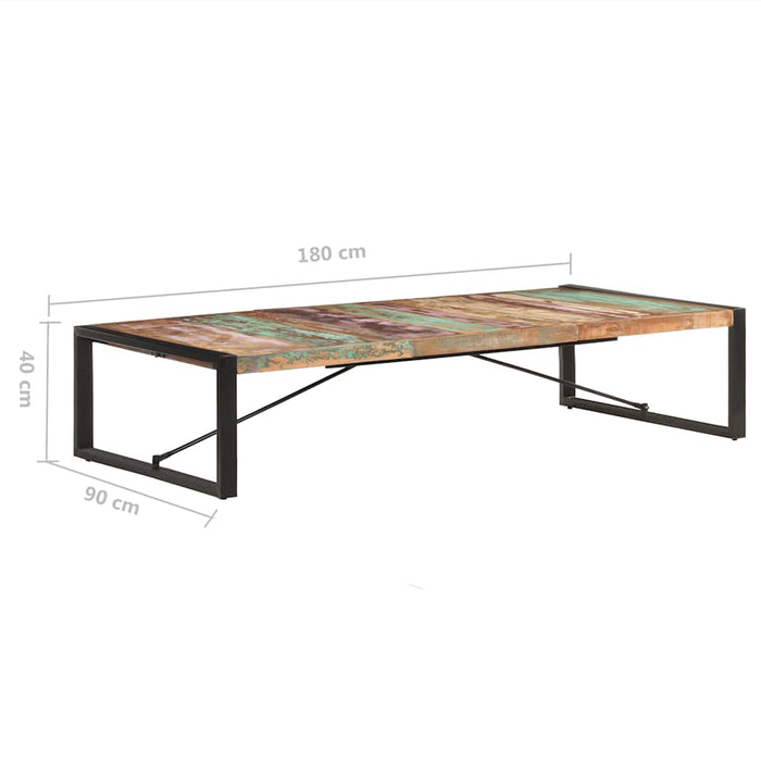 Măsuță de cafea, 180 x 90 x 40 cm, lemn masiv reciclat - WALTI WALTI