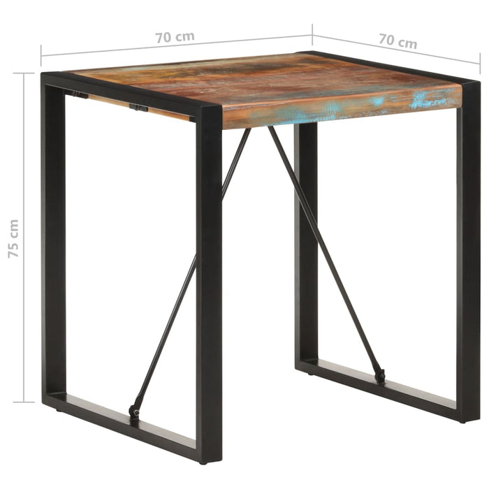 Masă de bucătărie, 70 x 70 x 75 cm, lemn masiv reciclat - WALTI WALTI