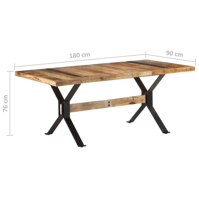 Masă de bucătărie, 180x90x76 cm, lemn de mango nefinisat WALTI