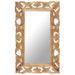 Oglindă sculptată manual, maro, 80x50 cm, lemn masiv de mango - WALTI WALTI