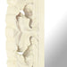 Oglindă sculptată manual, alb, 50x50 cm, lemn masiv mango - WALTI WALTI