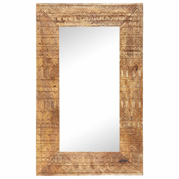Oglindă sculptată manual, 80x50x2,5 cm, lemn masiv de mango - WALTI WALTI