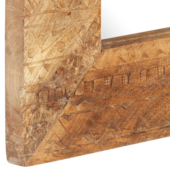 Oglindă sculptată manual, 110x50x2,5 cm, lemn masiv de mango - WALTI WALTI
