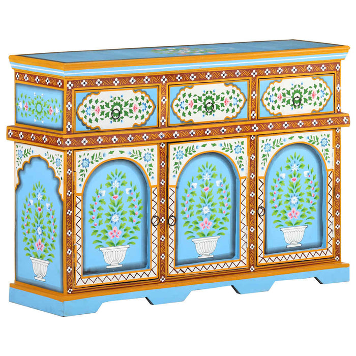 Servantă vopsită manual multicolor, 110x30x76 cm, lemn mango WALTI
