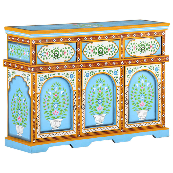 Servantă vopsită manual multicolor, 110x30x76 cm, lemn mango WALTI