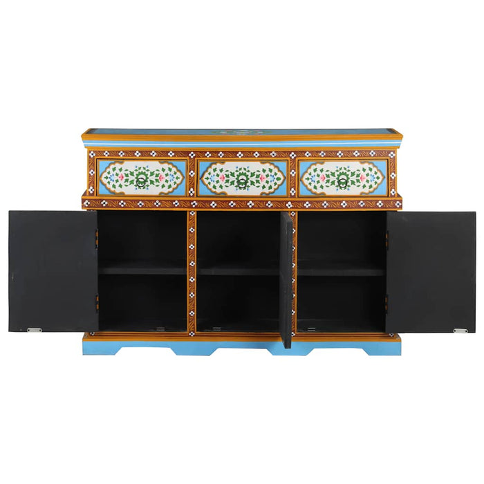 Servantă vopsită manual multicolor, 110x30x76 cm, lemn mango WALTI