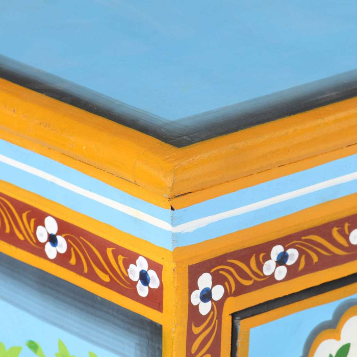 Servantă vopsită manual multicolor, 110x30x76 cm, lemn mango WALTI