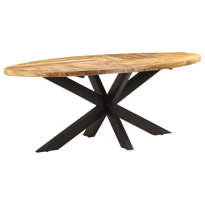Masă de bucătărie, 200x100x75 cm, lemn de mango nefinisat, oval WALTI