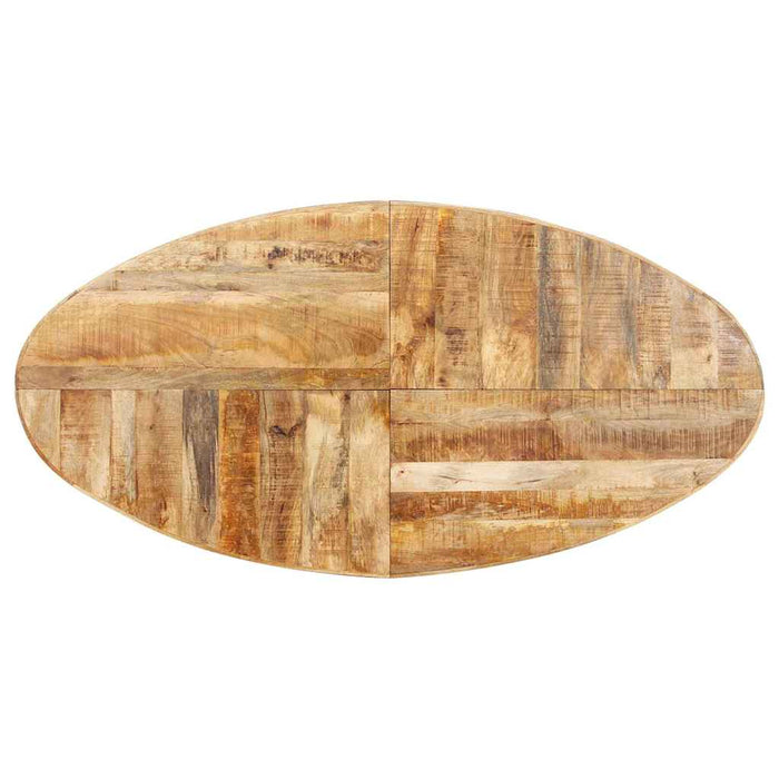 Masă de bucătărie, 200x100x75 cm, lemn de mango nefinisat, oval WALTI