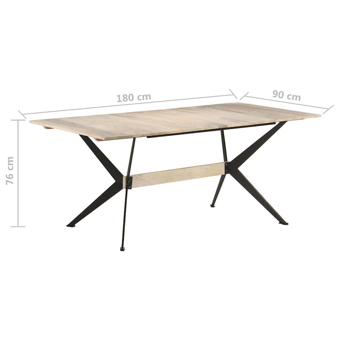 Masă de bucătărie, 180x90x76 cm, lemn masiv de mango WALTI
