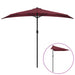 Umbrelă de balcon tijă aluminiu bordo 270x144x222 cm semirotund - WALTI WALTI