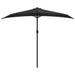 Umbrelă de balcon tijă aluminiu negru 270x144x222cm semicerc - WALTI WALTI