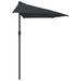 Umbrelă de balcon tijă aluminiu negru 270x144x222cm semicerc - WALTI WALTI