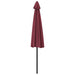 Umbrelă de balcon, tijă aluminiu bordo 300x155x223cm semirotund - WALTI WALTI