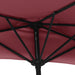 Umbrelă de balcon, tijă aluminiu bordo 300x155x223cm semirotund - WALTI WALTI