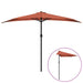 Umbrelă balcon tijă aluminiu cărămiziu 300x155x223cm semirotund - WALTI WALTI