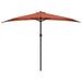 Umbrelă balcon tijă aluminiu cărămiziu 300x155x223cm semirotund - WALTI WALTI