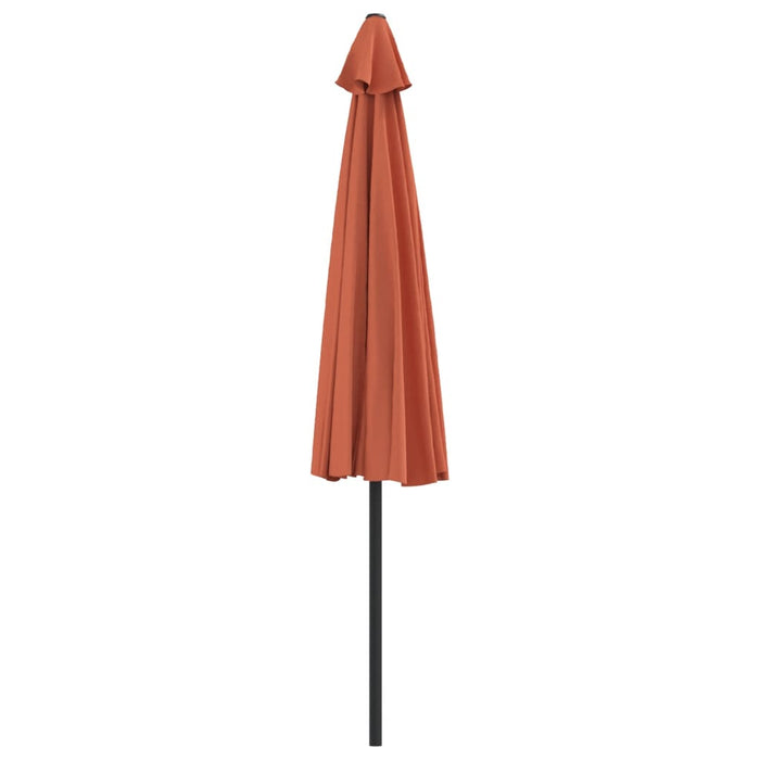 Umbrelă balcon tijă aluminiu cărămiziu 300x155x223cm semirotund - WALTI WALTI