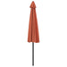 Umbrelă balcon tijă aluminiu cărămiziu 300x155x223cm semirotund - WALTI WALTI