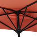 Umbrelă balcon tijă aluminiu cărămiziu 300x155x223cm semirotund - WALTI WALTI