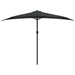 Umbrelă de balcon tijă aluminiu negru 300x155x223cm semirotund - WALTI WALTI