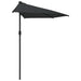 Umbrelă de balcon tijă aluminiu negru 300x155x223cm semirotund - WALTI WALTI