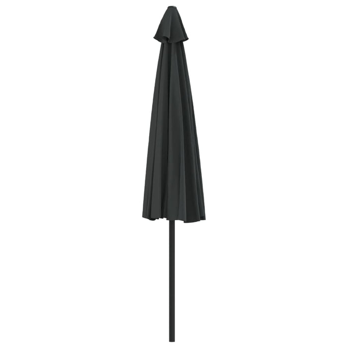 Umbrelă de balcon tijă aluminiu negru 300x155x223cm semirotund - WALTI WALTI