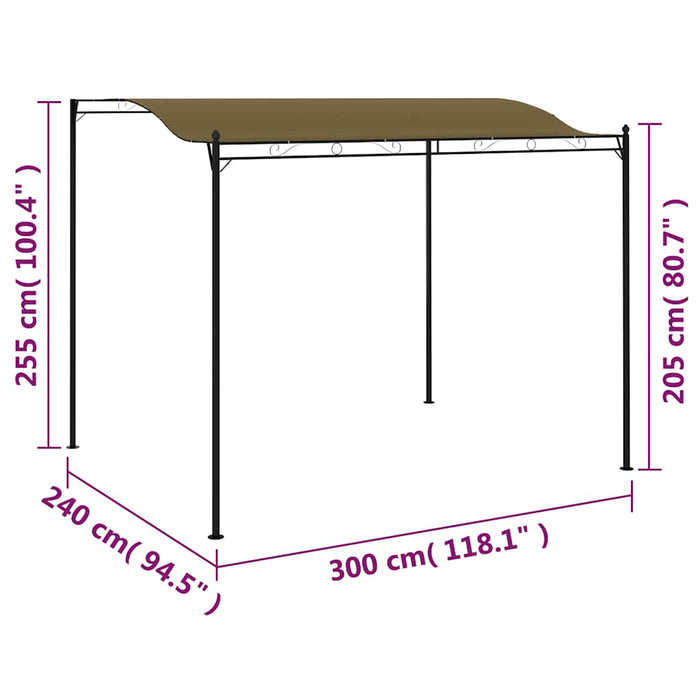 Copertină de soare, gri taupe, 3 x 2,4 m, 180 g/m² - WALTI WALTI