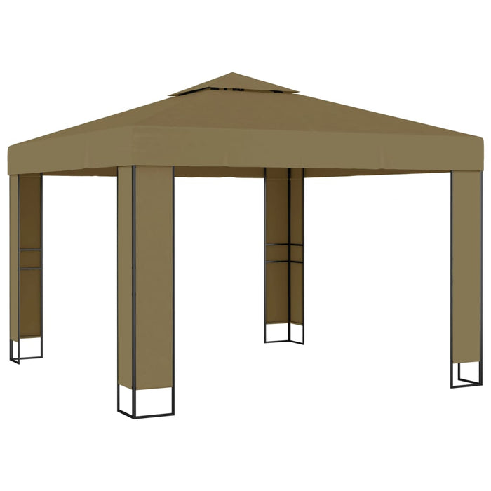 Pavilion cu acoperiș dublu, gri taupe, 3 x 3 x 2,7 m, 180 g/m² - WALTI WALTI