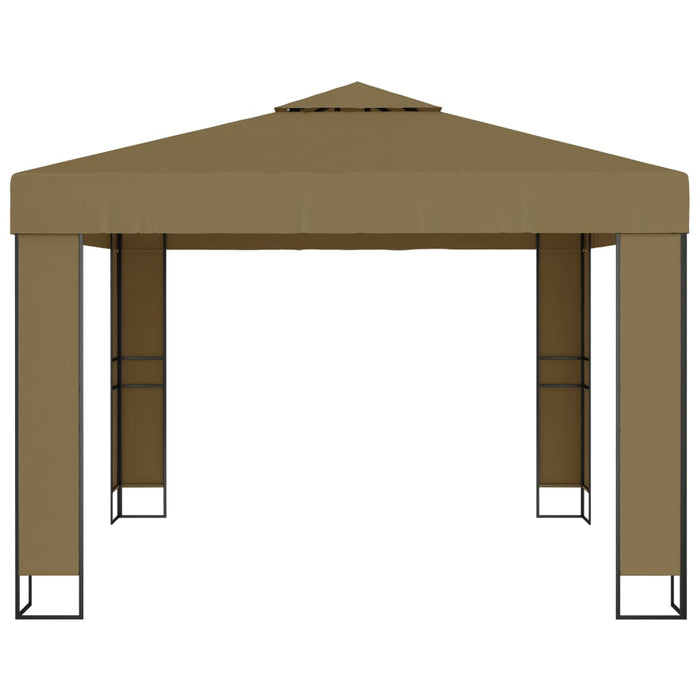 Pavilion cu acoperiș dublu, gri taupe, 3 x 3 x 2,7 m, 180 g/m² - WALTI WALTI