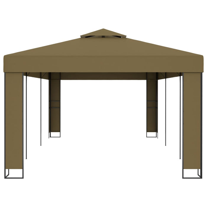 Pavilion cu acoperiș dublu, gri taupe, 3 x 6 m, 180 g/m² - WALTI WALTI