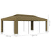 Pavilion cu acoperiș dublu, gri taupe, 3 x 6 m, 180 g/m² - WALTI WALTI