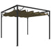Pavilion grădină, acoperiș retractabil gri taupe 3x3 m 180 g/m² - WALTI WALTI