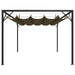 Pavilion grădină, acoperiș retractabil gri taupe 3x3 m 180 g/m² - WALTI WALTI