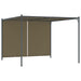 Pergolă grădină cu acoperiș retractabil gri taupe 3x3m 180 g/m² - WALTI WALTI