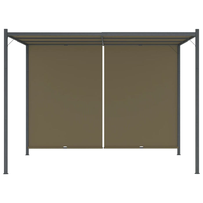 Pergolă grădină cu acoperiș retractabil gri taupe 3x3m 180 g/m² - WALTI WALTI