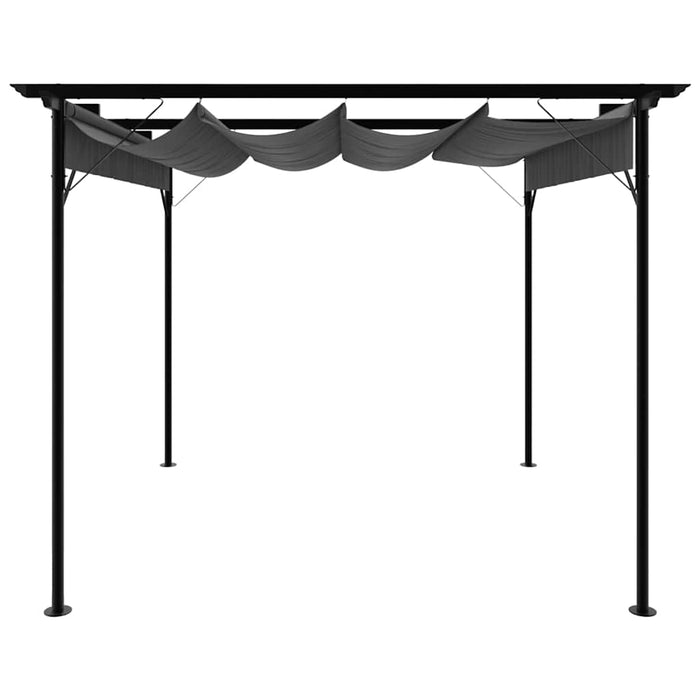 Pergolă cu acoperiș retractabil, antracit, 3x3m, oțel, 180 g/m² - WALTI WALTI