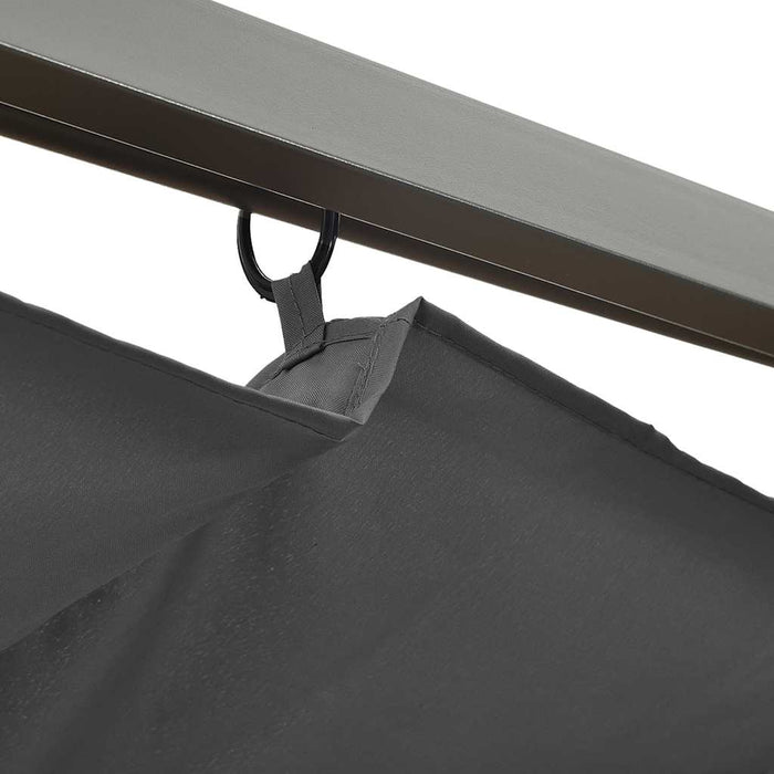 Pergolă cu acoperiș retractabil, antracit, 3x3m, oțel, 180 g/m² - WALTI WALTI
