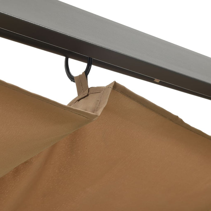 Pergolă cu acoperiș retractabil gri taupe 3x3 m oțel 180 g/m² - WALTI WALTI