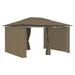 Pavilion de grădină cu perdele, gri taupe, 4 x 3 m, 180 g/m² - WALTI WALTI