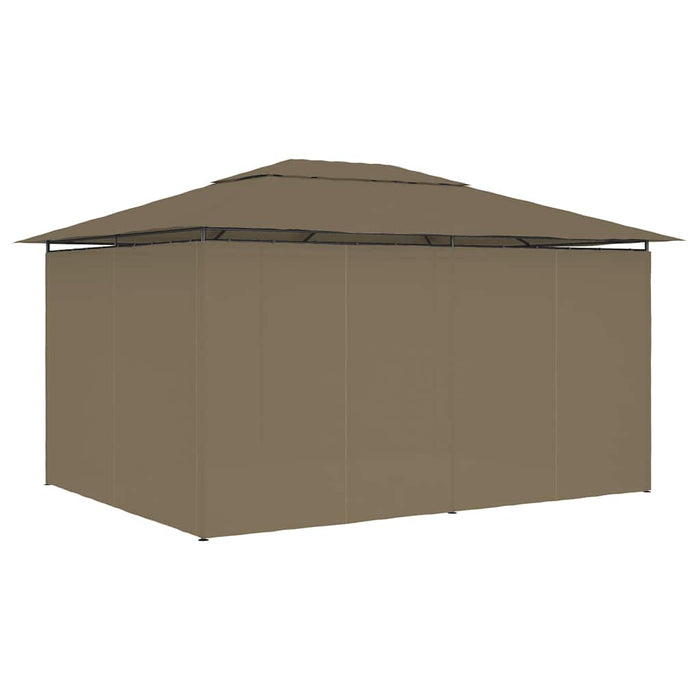 Pavilion de grădină cu perdele, gri taupe, 4 x 3 m, 180 g/m² - WALTI WALTI