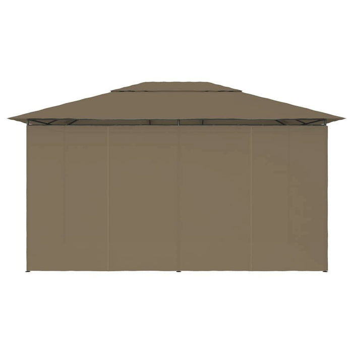 Pavilion de grădină cu perdele, gri taupe, 4 x 3 m, 180 g/m² - WALTI WALTI